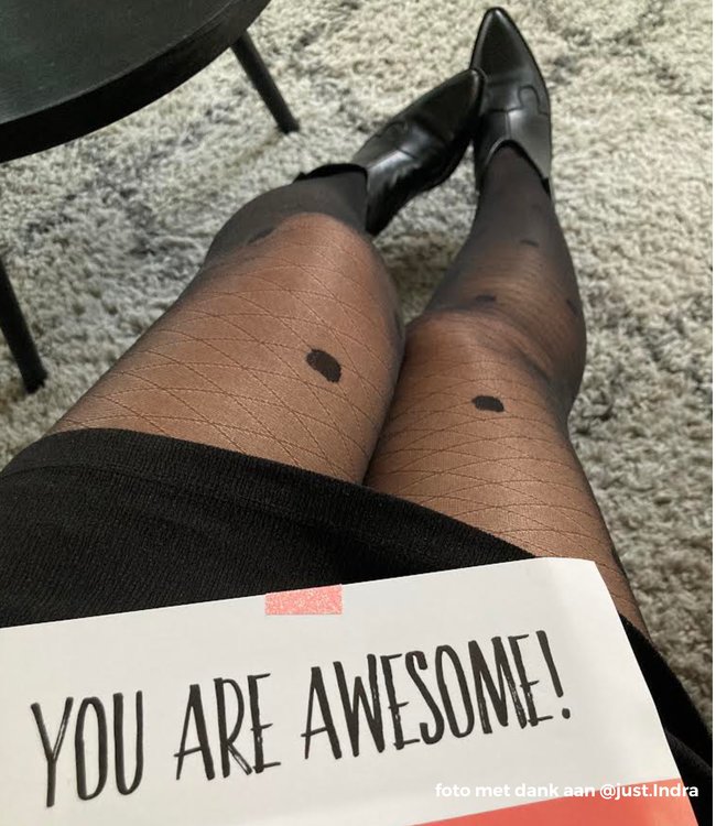 FIORE Modern Classic 20 panty met ruiten