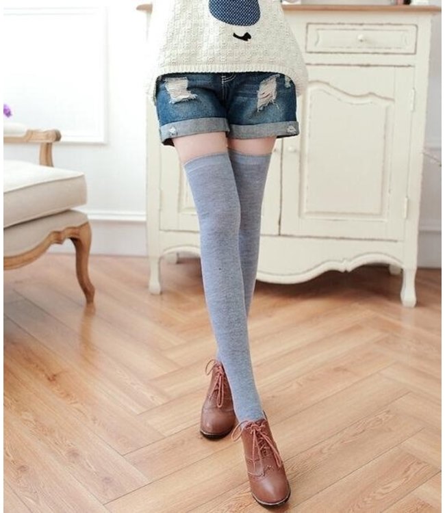 BONNIE DOON Jill donkerbruine overknee sokken