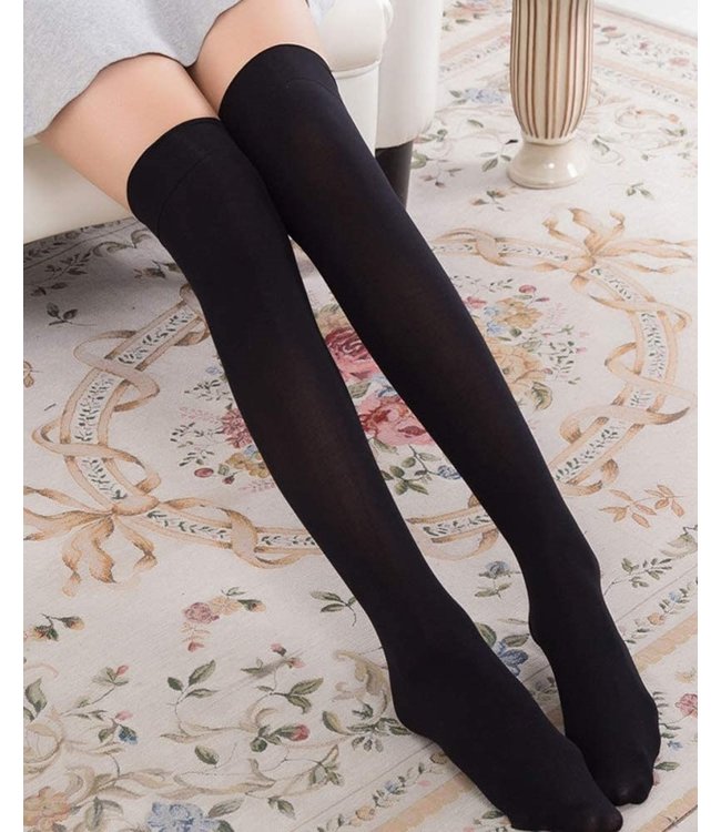 BONNIE DOON Jill grijze overknee sokken