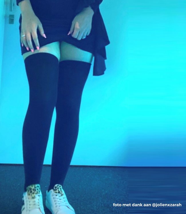 BONNIE DOON Jill zwarte overknee sokken