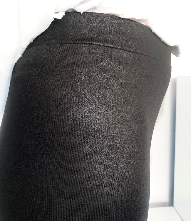 MARIANNE Craquelé leather looklegging zwart