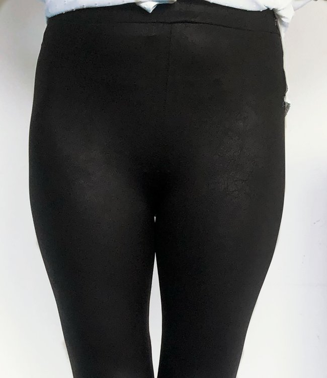 MARIANNE Craquelé leather looklegging zwart