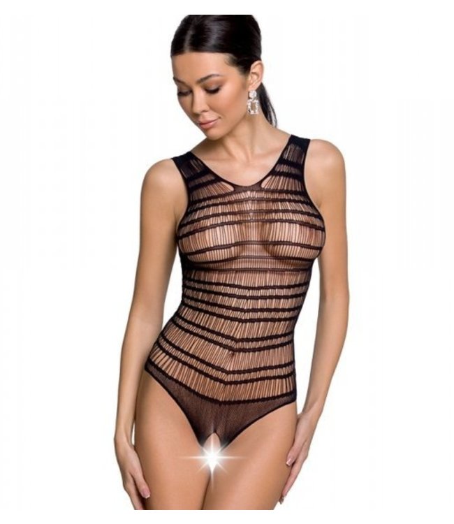 PASSION Nikki zwarte body met open kruisje