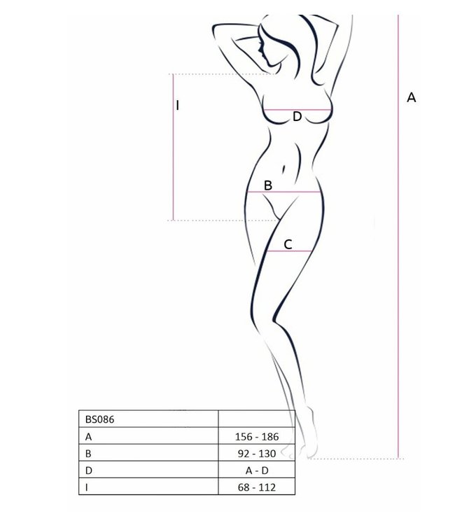 PASSION Nikki zwarte body met open kruisje