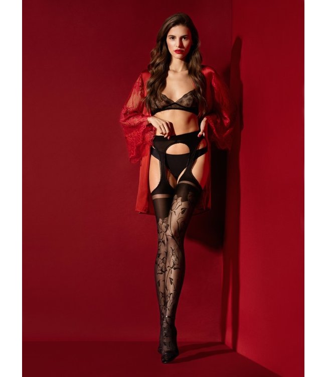 FIORE Amorosa fijne netstof strip panty