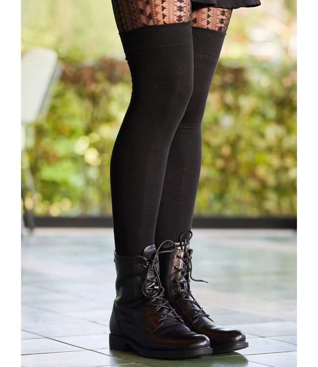 BONNIE DOON Jill zwarte overknee sokken