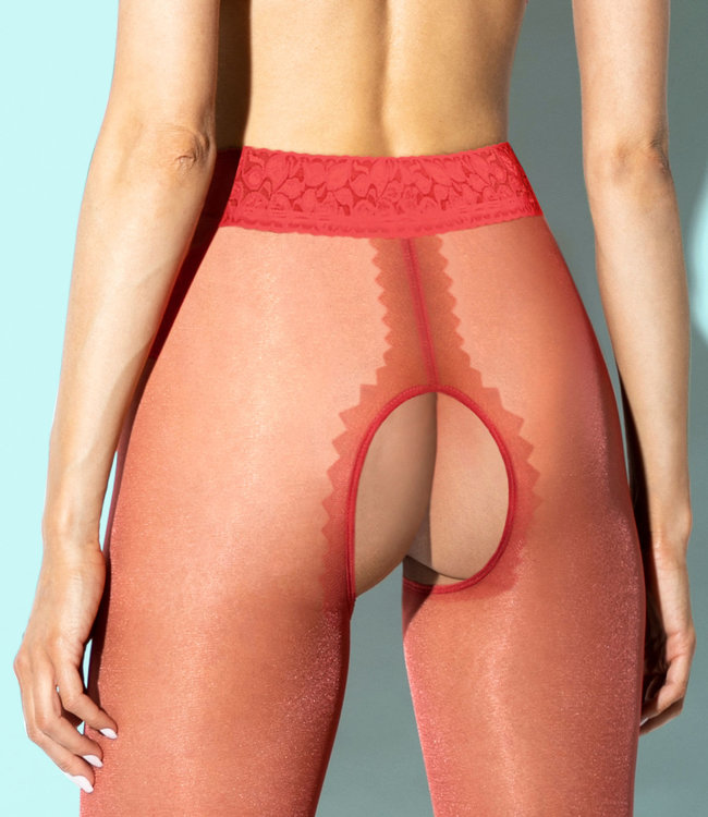 AMOUR Hip Lace 30 rode panty zonder kruis