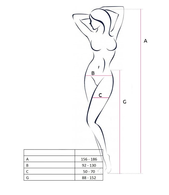 PASSION Leonida sexy, rode bodystocking