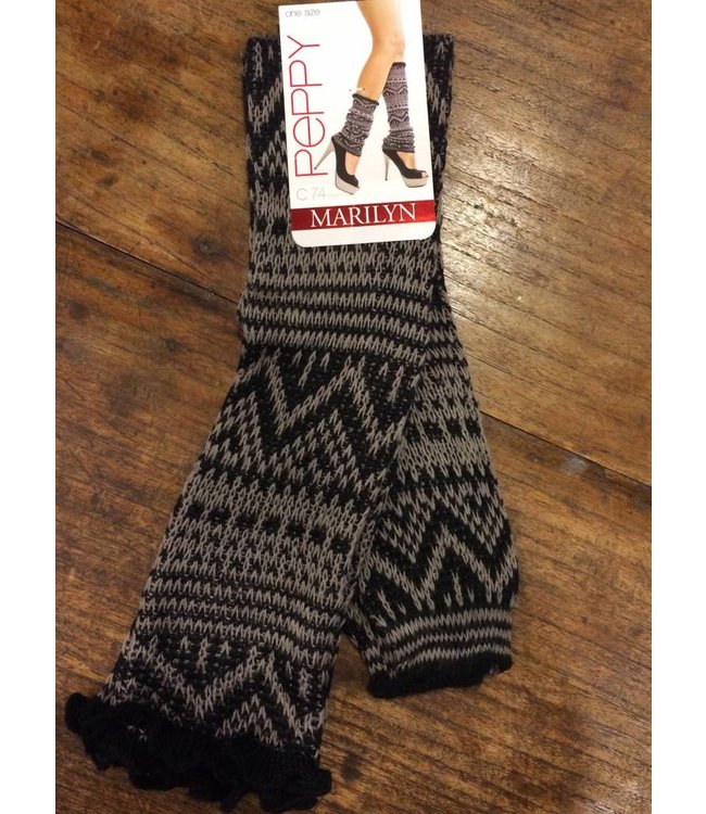 MARILYN Ruby zwart met bruine overknees