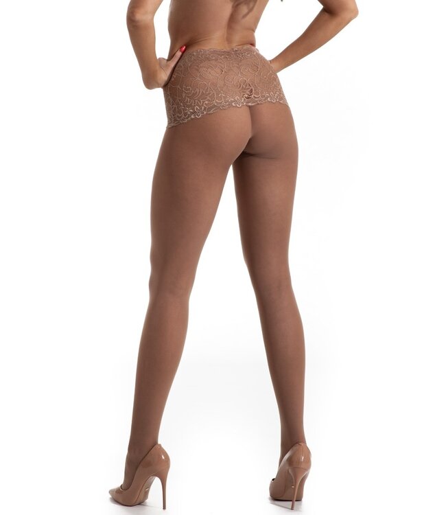 AMOUR Naked 30 zwarte panty met plakrand