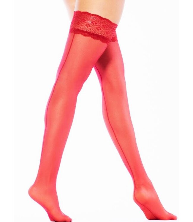 FIORE Celia zwarte stayups met naad