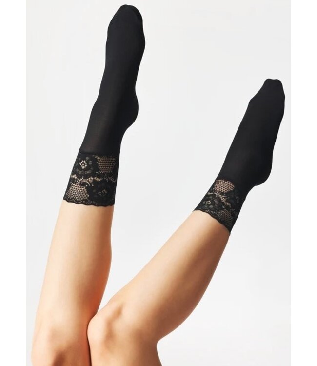 BAS BLEU Fumi stevige pantykousjes met plakrand