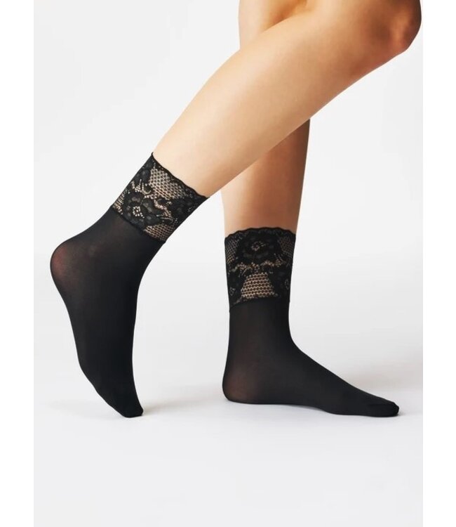 BAS BLEU Fumi stevige pantykousjes met plakrand