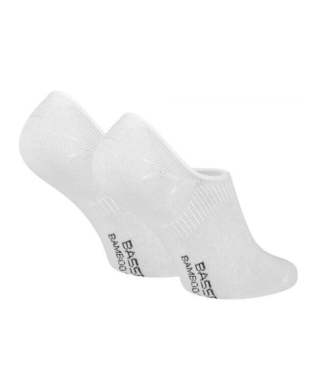 BASSET 2x Bamboo witte sneakersokjes