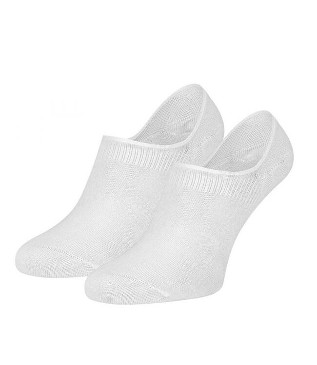 BASSET 2x Bamboo witte sneakersokjes