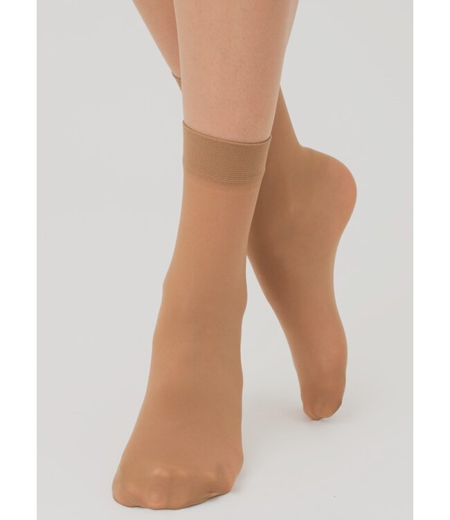 GIULIA 2x Easy 15 huidkleurige pantysokjes