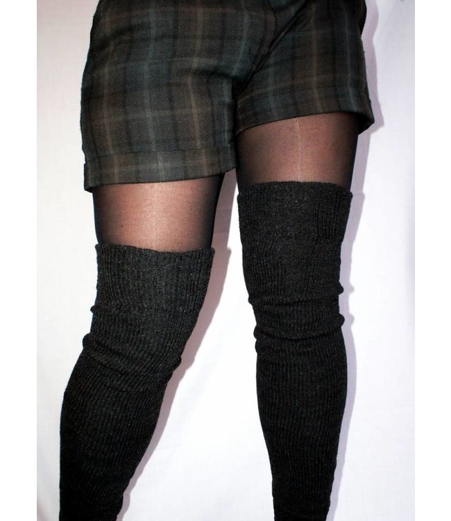 APOLLO Touareg zwarte overknees sokken