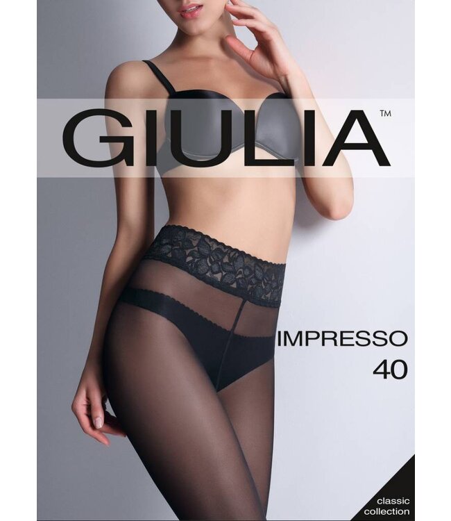 GIULIA Impresso 40 panty met plakrand