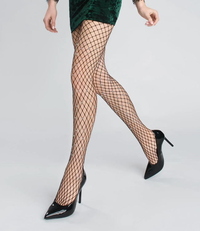 MARILYN Kristel netpanty met steentjes