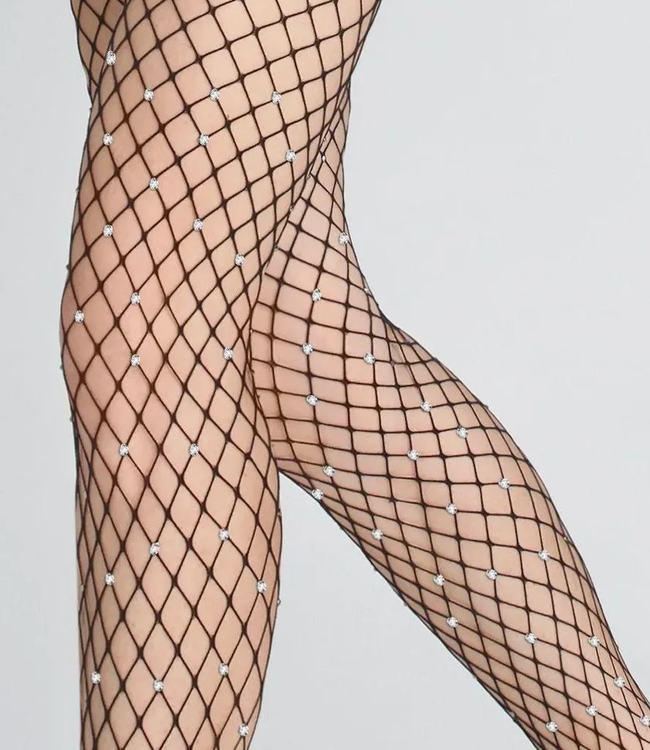 MARILYN Kristel netpanty met steentjes