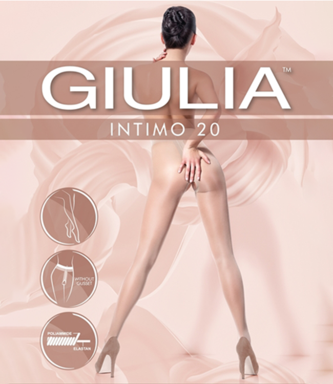 GIULIA Intimo 20 zwarte open kruis panty