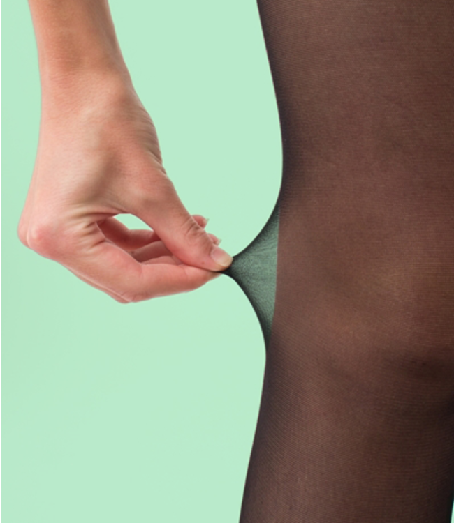 GIULIA Intimo 20 zwarte open kruis panty