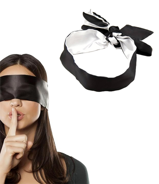 SOSHIN Bondy satijnen blinddoek zwart