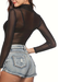 Sheer Love gladde nylon body zwart - Foto 6 Soshin