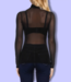 Sheer Love Col zwart nylonshirtje - Foto 2 Soshin