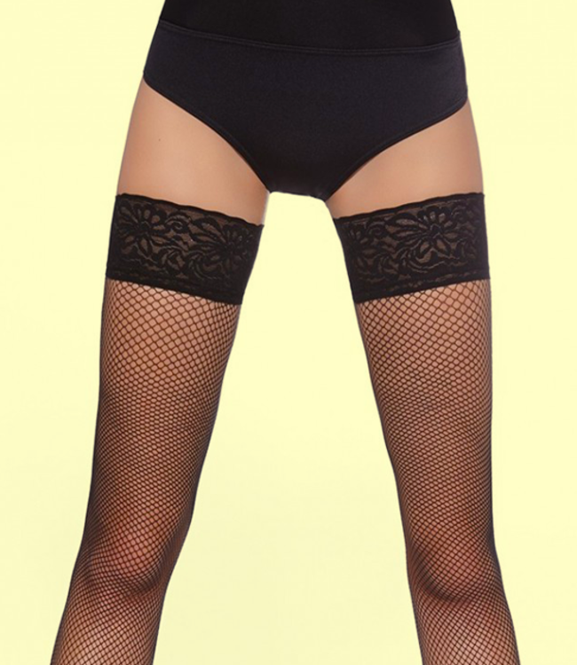 BAS BLEU Lucrezia zwarte netkousen stay ups