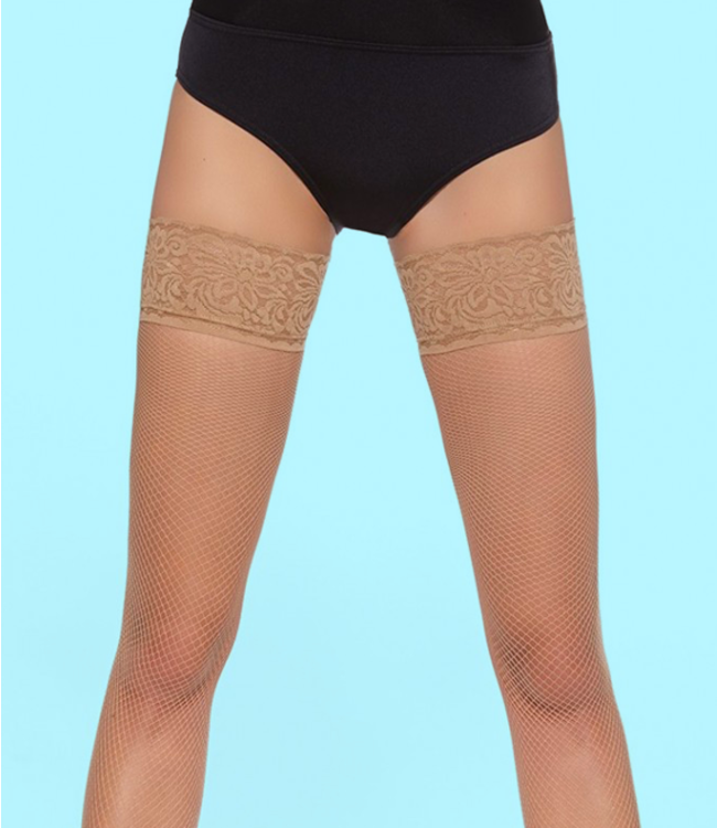 BAS BLEU Lucrezia beige visnetkousen