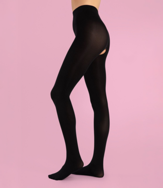 FIORE Ouvert 80 kruisloze panty Zwart