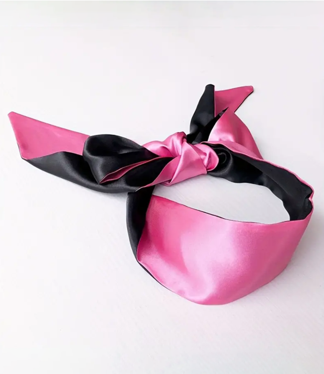 SOSHIN Bondy zwarte blinddoek satijn