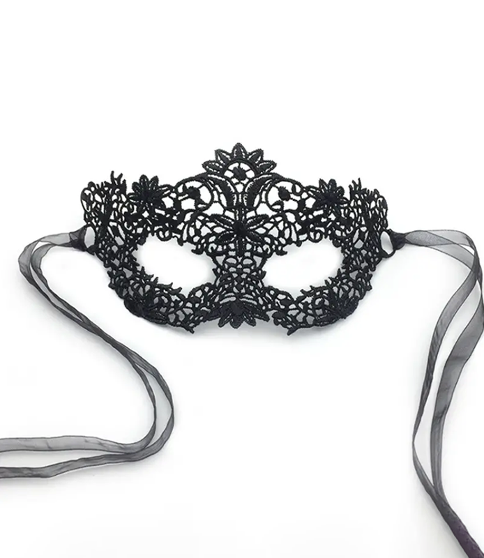 PRECORN - Set van 4 Venetiaanse kanten maskers voor dames, zwarte sexy kanten oogmaskers, maskerade voor carnaval, Halloween, party, enz