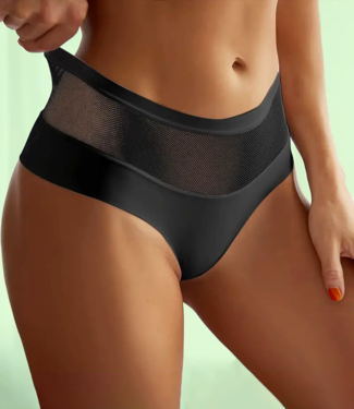 SOSHIN Leonora zwarte nylon slipje