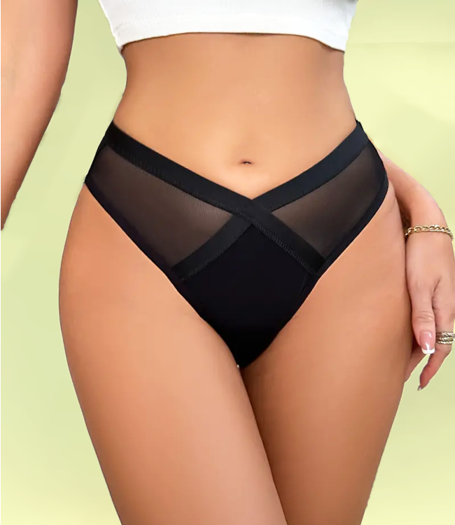 SOSHIN Isabella zwart slipje of string