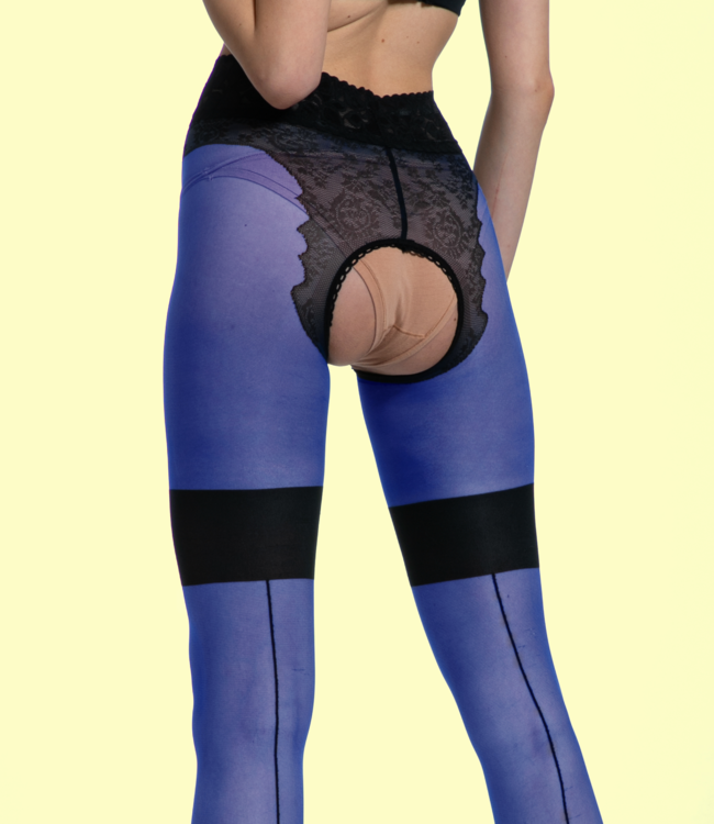 AMOUR Diva paarse open kruis naadpanty