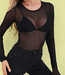 Nora zwart nylon shirt - Foto 4 Soshin