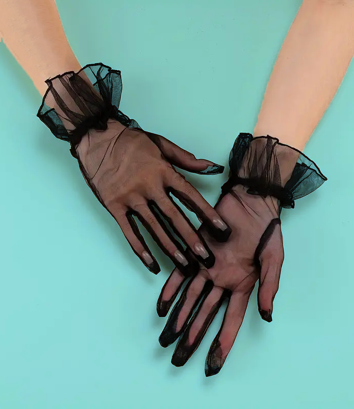 SOSHIN Marillaux Zwarte Tule Handschoentjes Nu 10 Korting SOSHIN