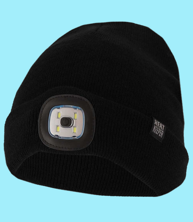 APOLLO Zwarte thermo muts met lamp