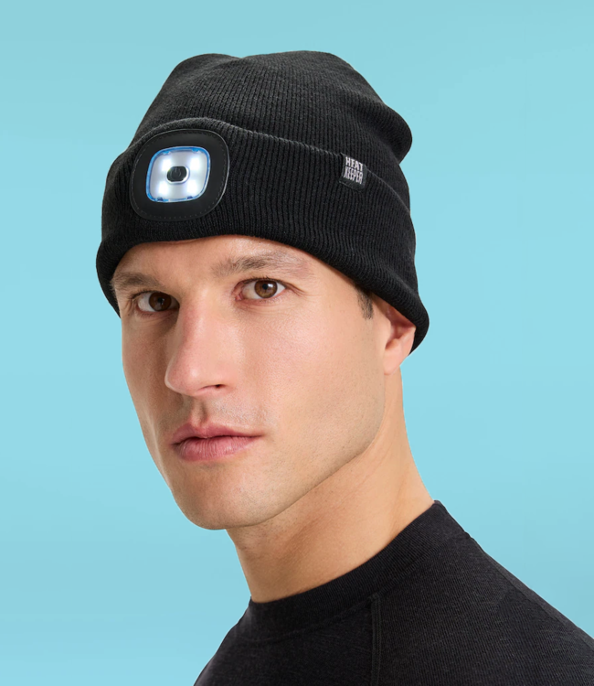 APOLLO Zwarte thermo muts met lamp