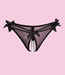 Pearl zwarte, nylon damesslip - Foto 2 Soshin
