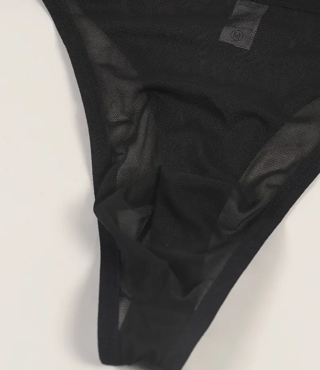 SOSHIN Edna zwarte nylonstring mannen