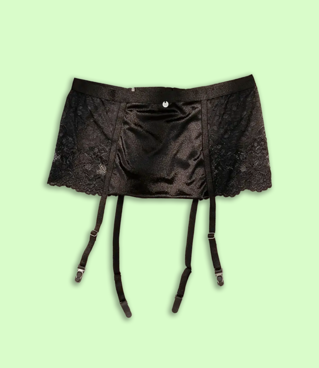 SOSHIN Maratea brede jarretelgordel zwart