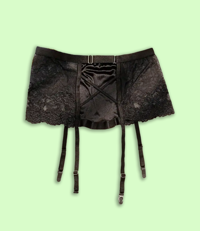 SOSHIN Maratea brede jarretelgordel zwart