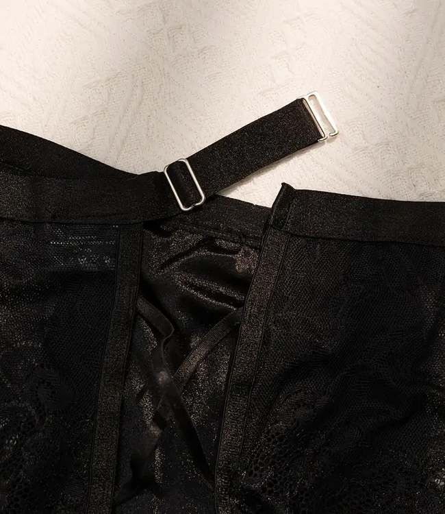 SOSHIN Maratea brede jarretelgordel zwart