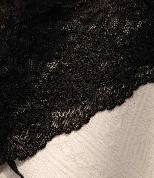 SOSHIN Maratea brede jarretelgordel zwart