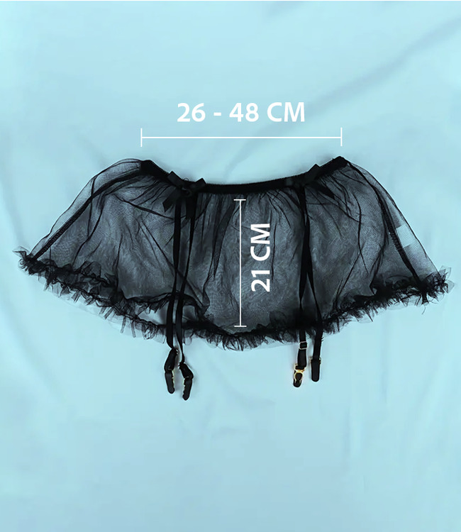 SOSHIN Asissi nylon, zwarte jarretel gordel