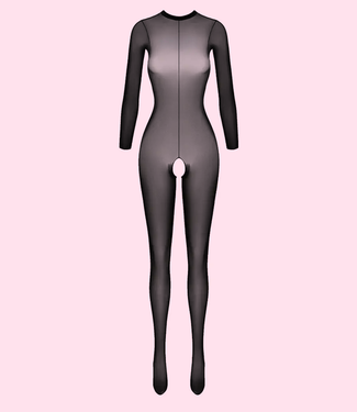 SOSHIN Maka nylon catsuit met open kruis