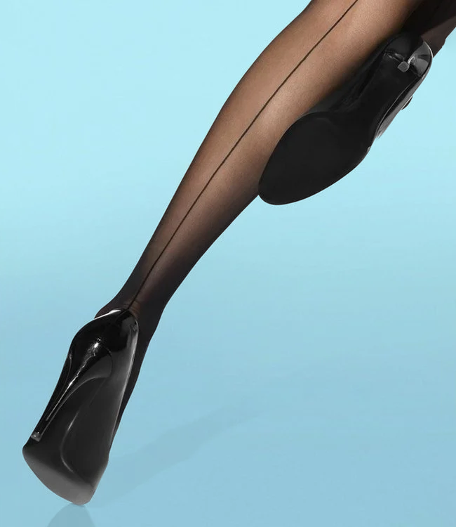 GIULIA Chic 20 bruine glanspanty met naad